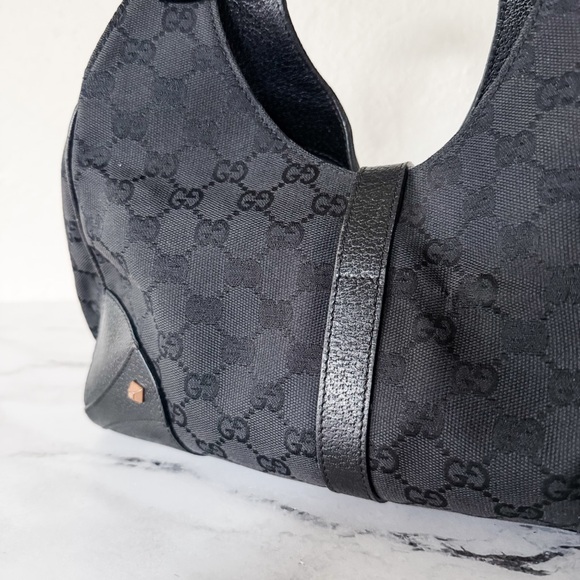 Gucci GG Logo Black Jackie Shoulder Bag - Picture 10 of 12